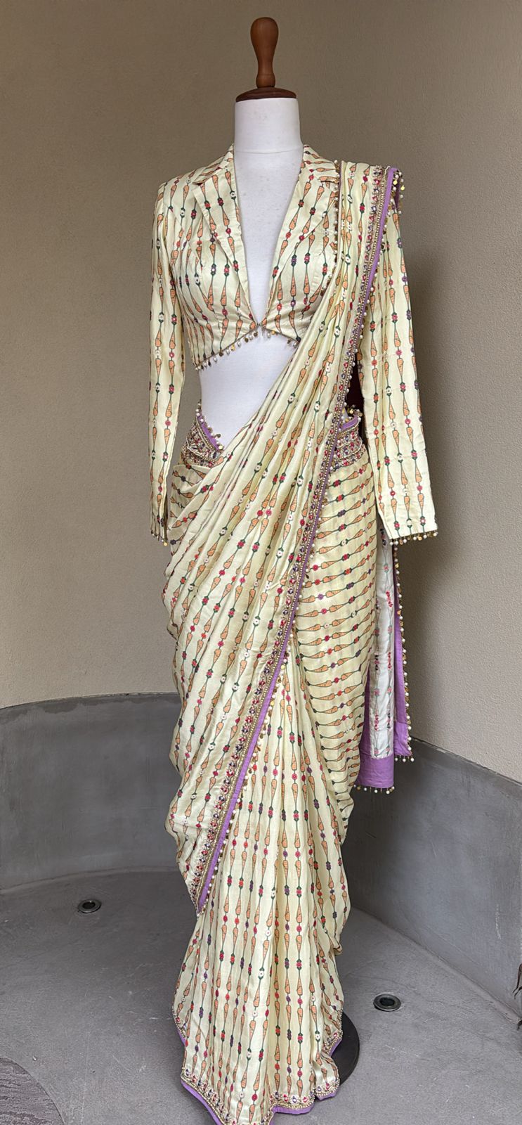 Ivory Moonlit Saree
