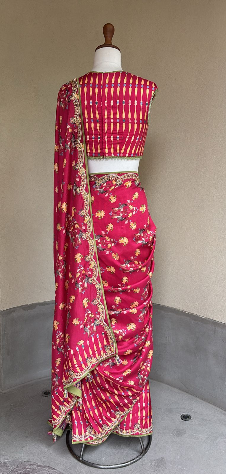 Pink Gardenia Rhapsody Saree Set