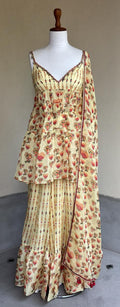 Ivory Blooming Hearts Gharara