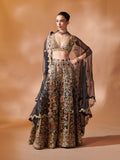Black High Waist Sharara With A Cape