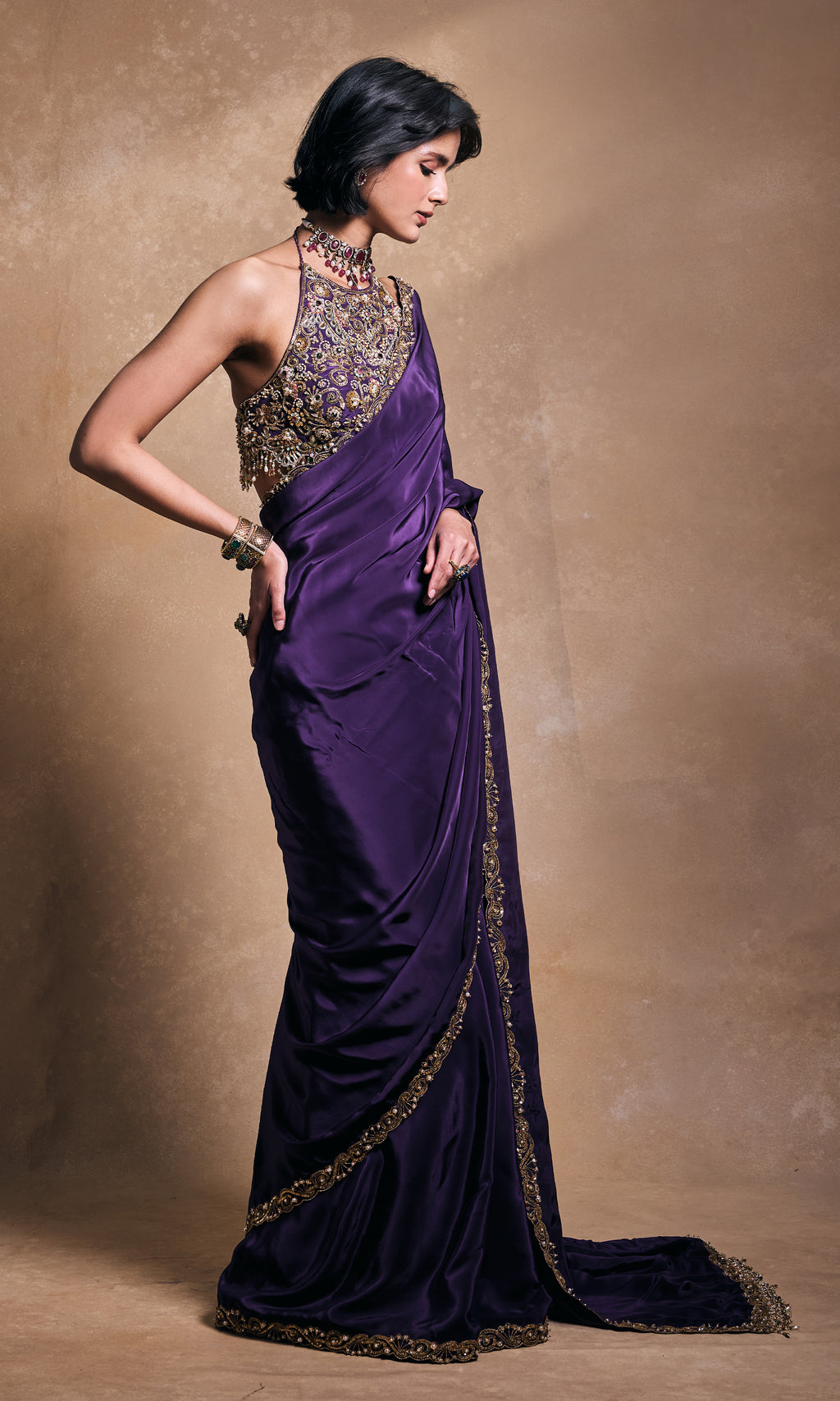 Deep Purple Saree