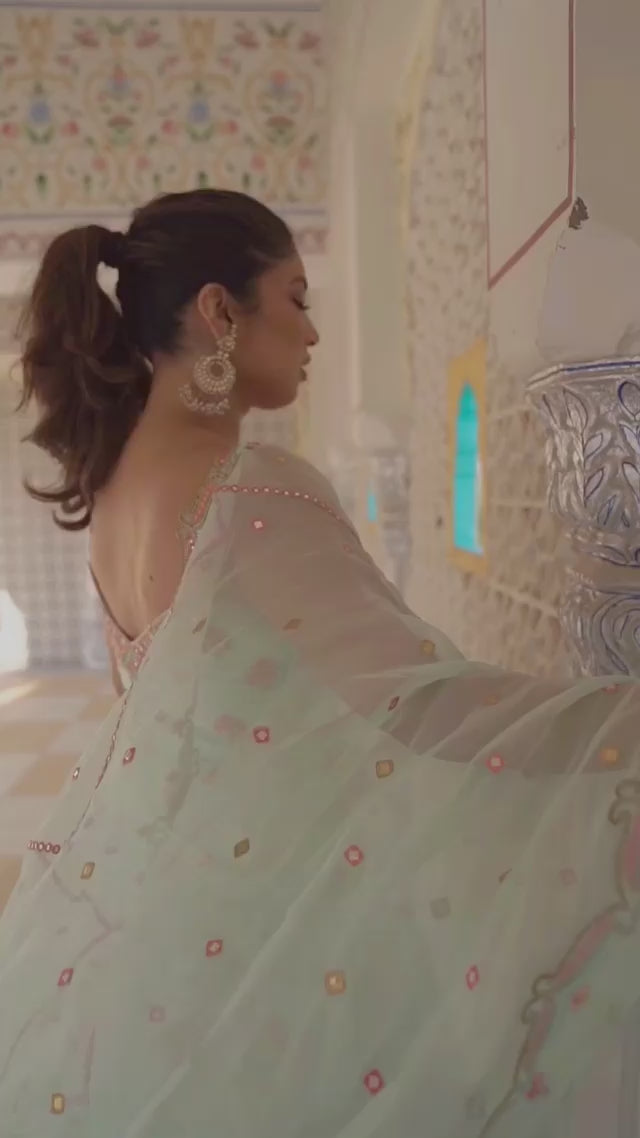 BHUMI PEDNEKAR IN BLUE GHARARA SET