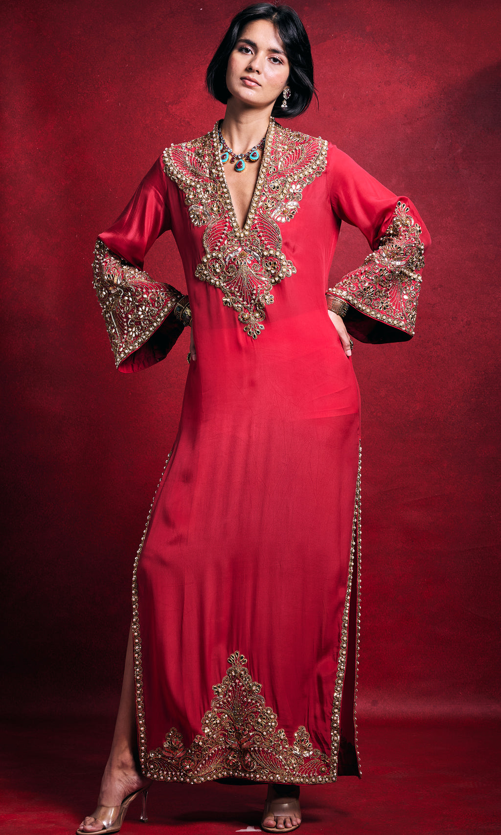 Fuchsia Pink Kaftan