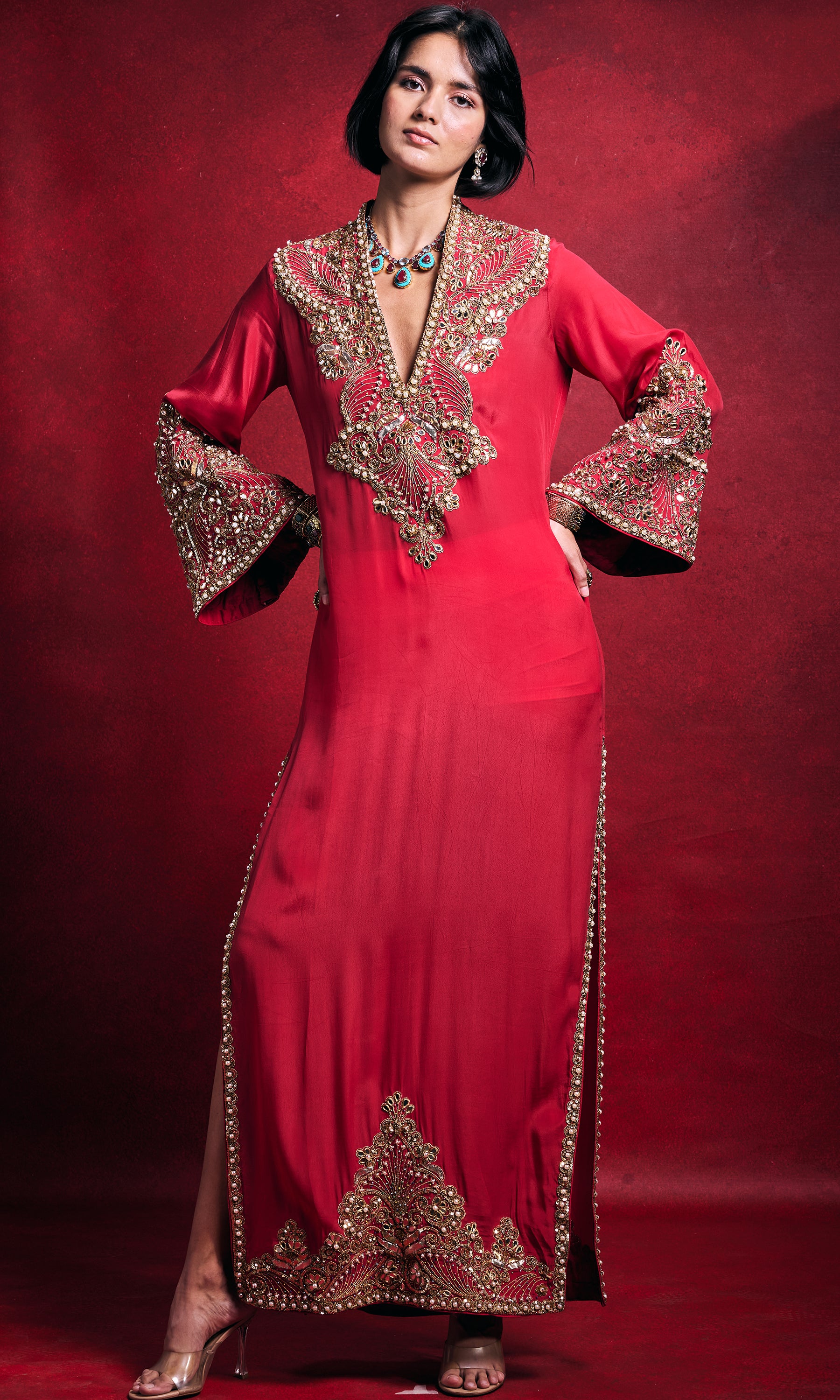 Fuchsia Pink Kaftan