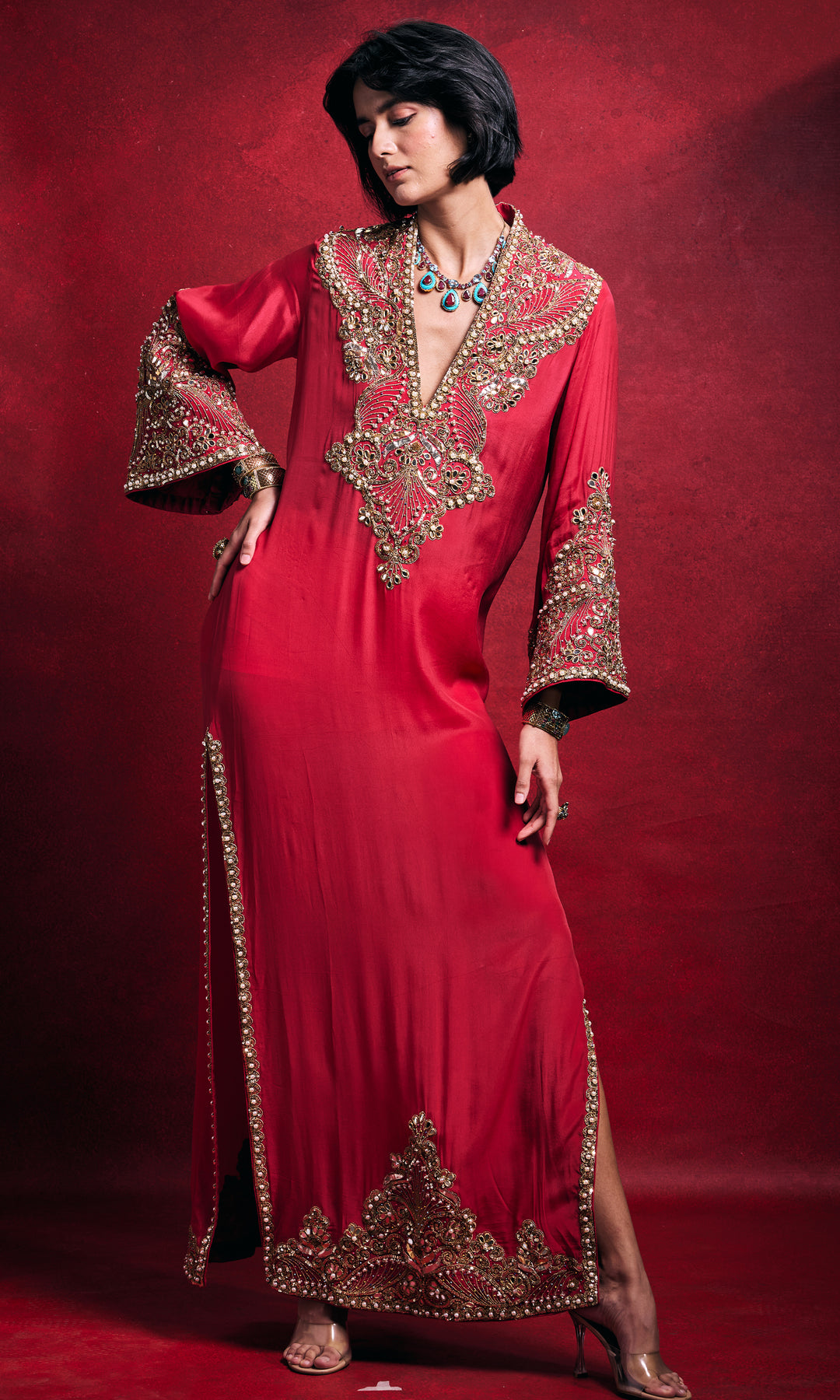 Fuchsia Pink Kaftan