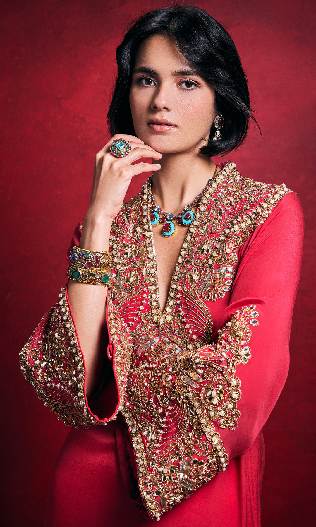 Fuchsia Pink Kaftan