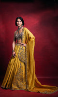 Mustard Silk Lehenga Set
