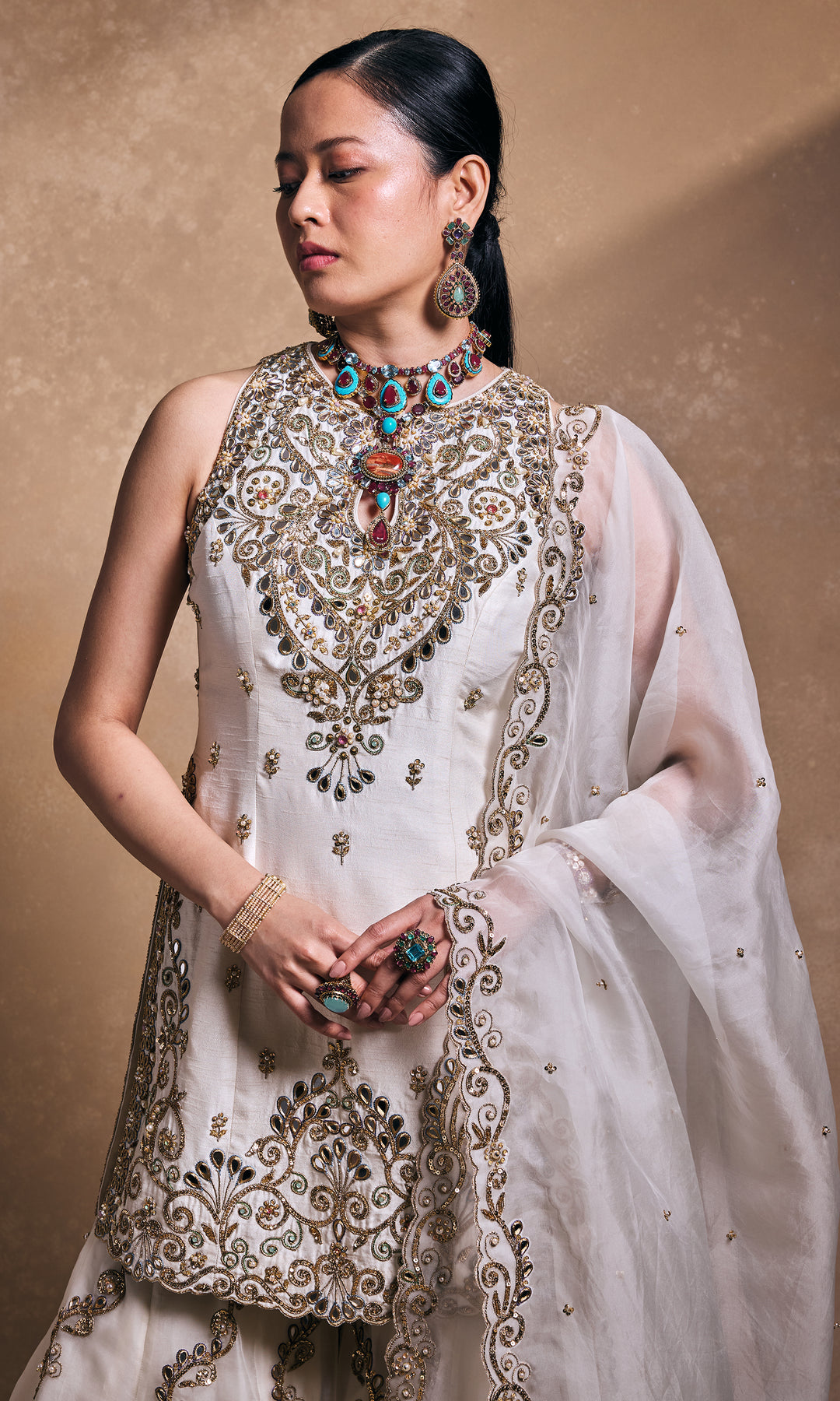 Ivory Sharara Set