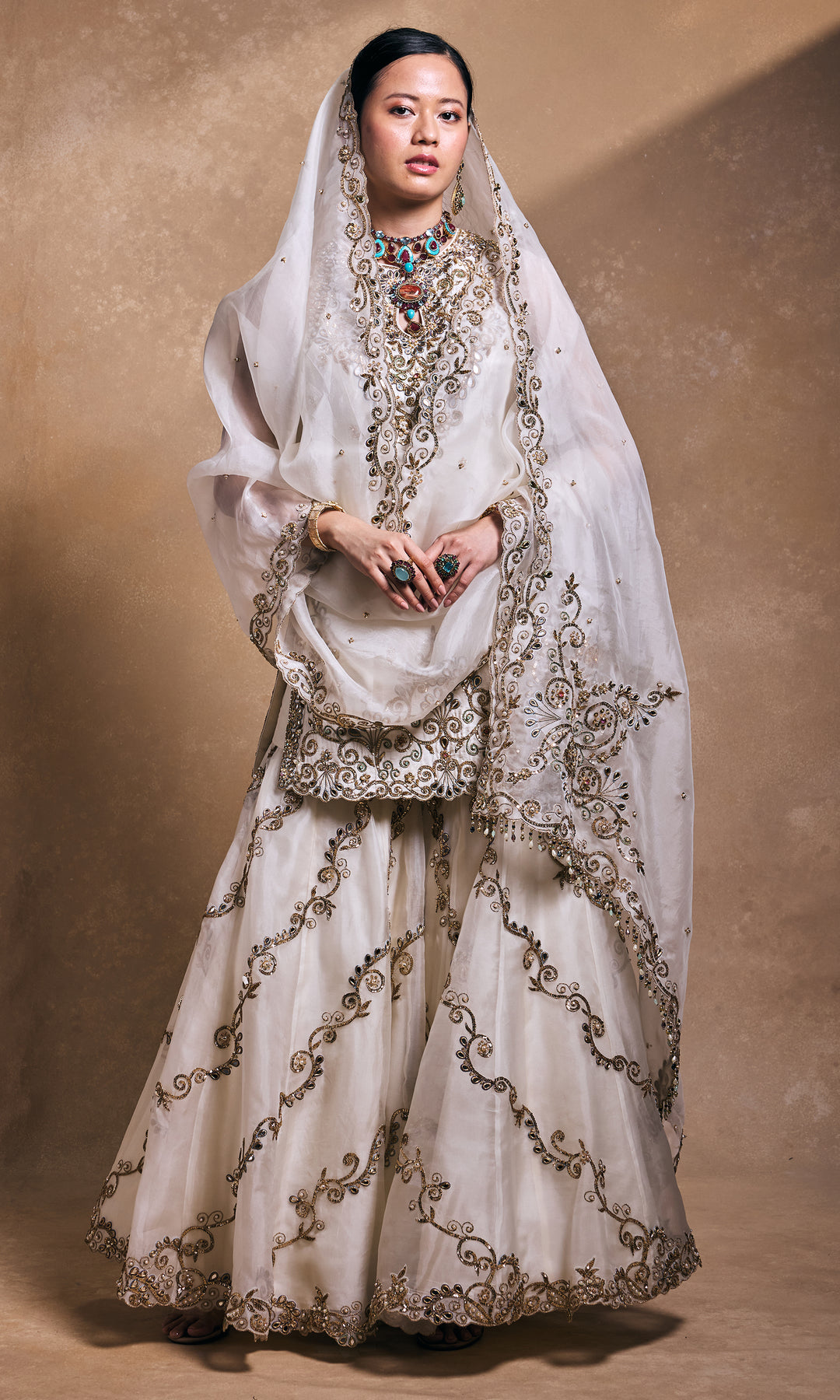 Ivory Sharara Set