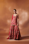 Red Kurta And Sharara Set
