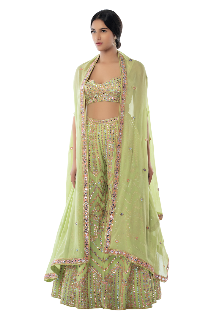 Pista Green High Waist Sharara