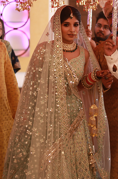 EKTA MUNJAL in a CUSTOMIZED Tamanna Punjabi Kapoor BRIDAL OUTFIT