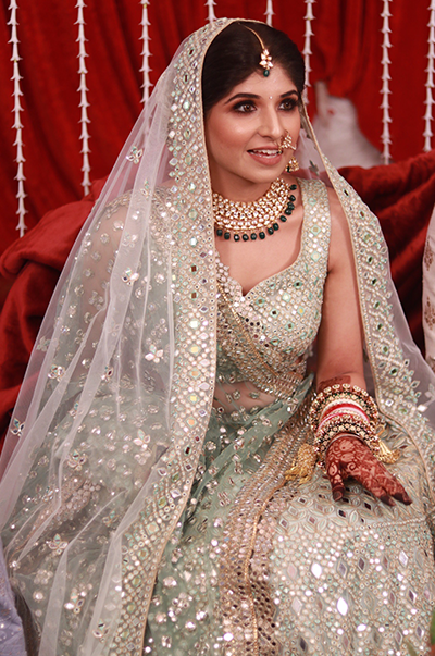 EKTA MUNJAL in a CUSTOMIZED Tamanna Punjabi Kapoor BRIDAL OUTFIT