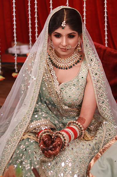 EKTA MUNJAL in a CUSTOMIZED Tamanna Punjabi Kapoor BRIDAL OUTFIT