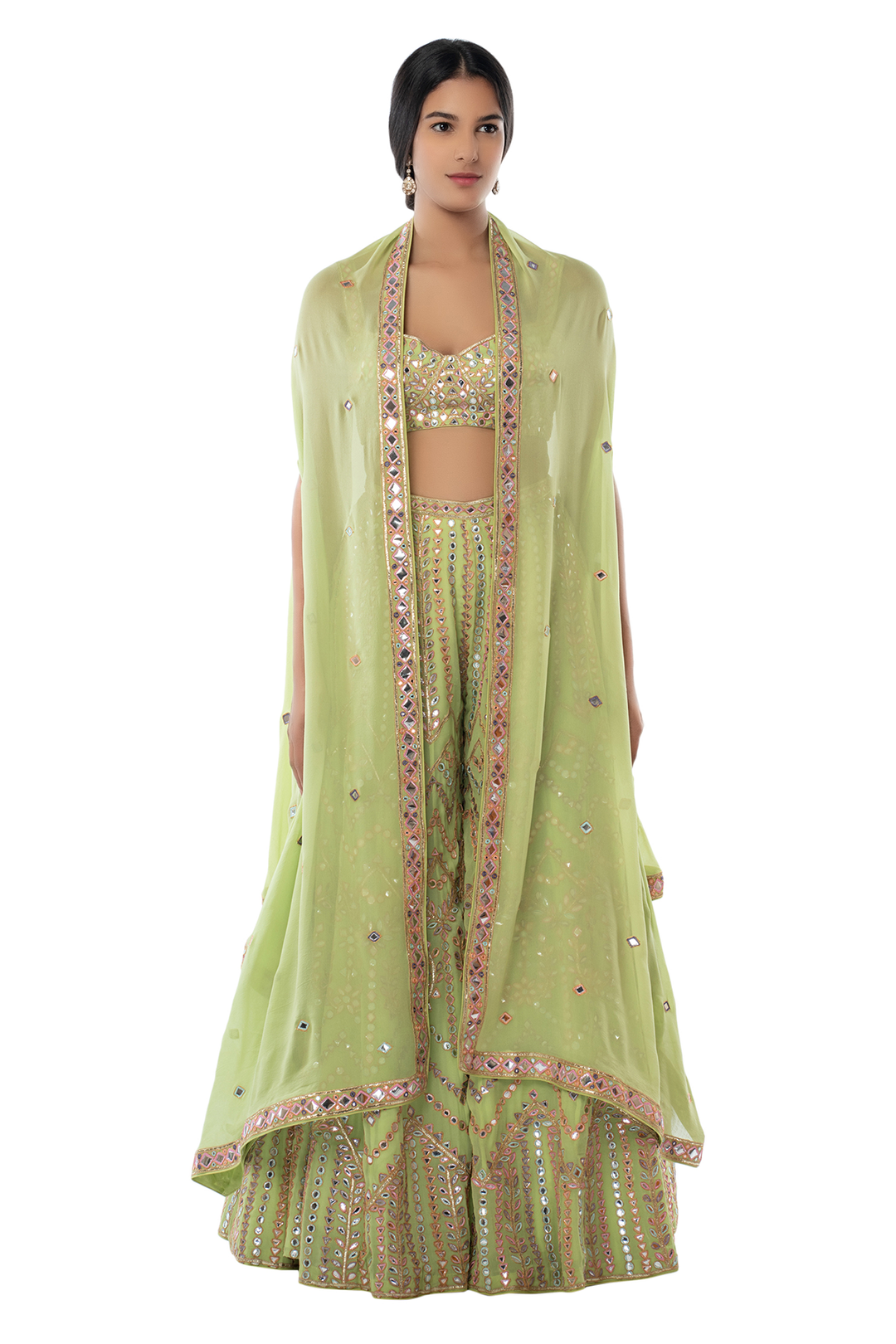 Pista Green High Waist Sharara