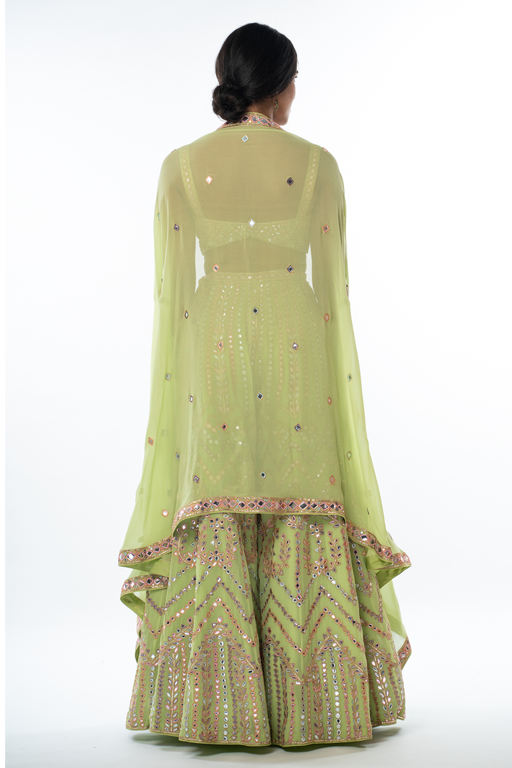 Pista Green High Waist Sharara
