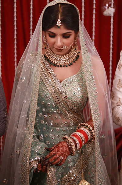 EKTA MUNJAL in a CUSTOMIZED Tamanna Punjabi Kapoor BRIDAL OUTFIT
