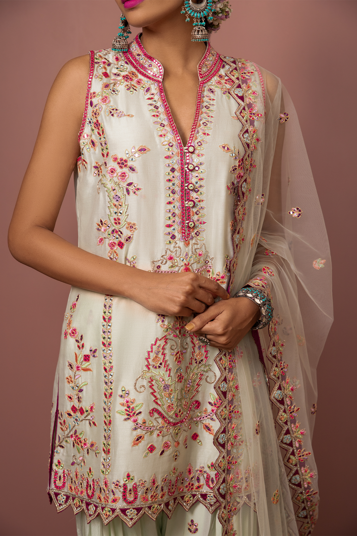 GREEN KURTA PATIALA SALWAAR