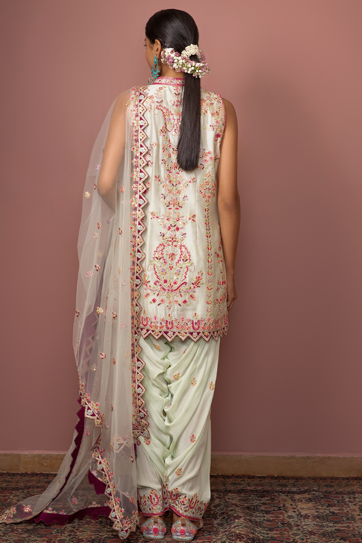 GREEN KURTA PATIALA SALWAAR
