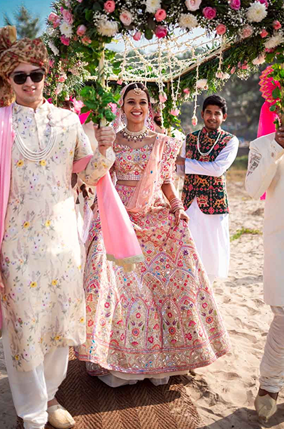 MYTHILA SHILKE in a CUSTOMIZED Tamanna Punjabi Kapoor BRIDAL OUTFIT