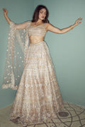 Bhumi Pednekar In Gold/Ivory Net Lehenga