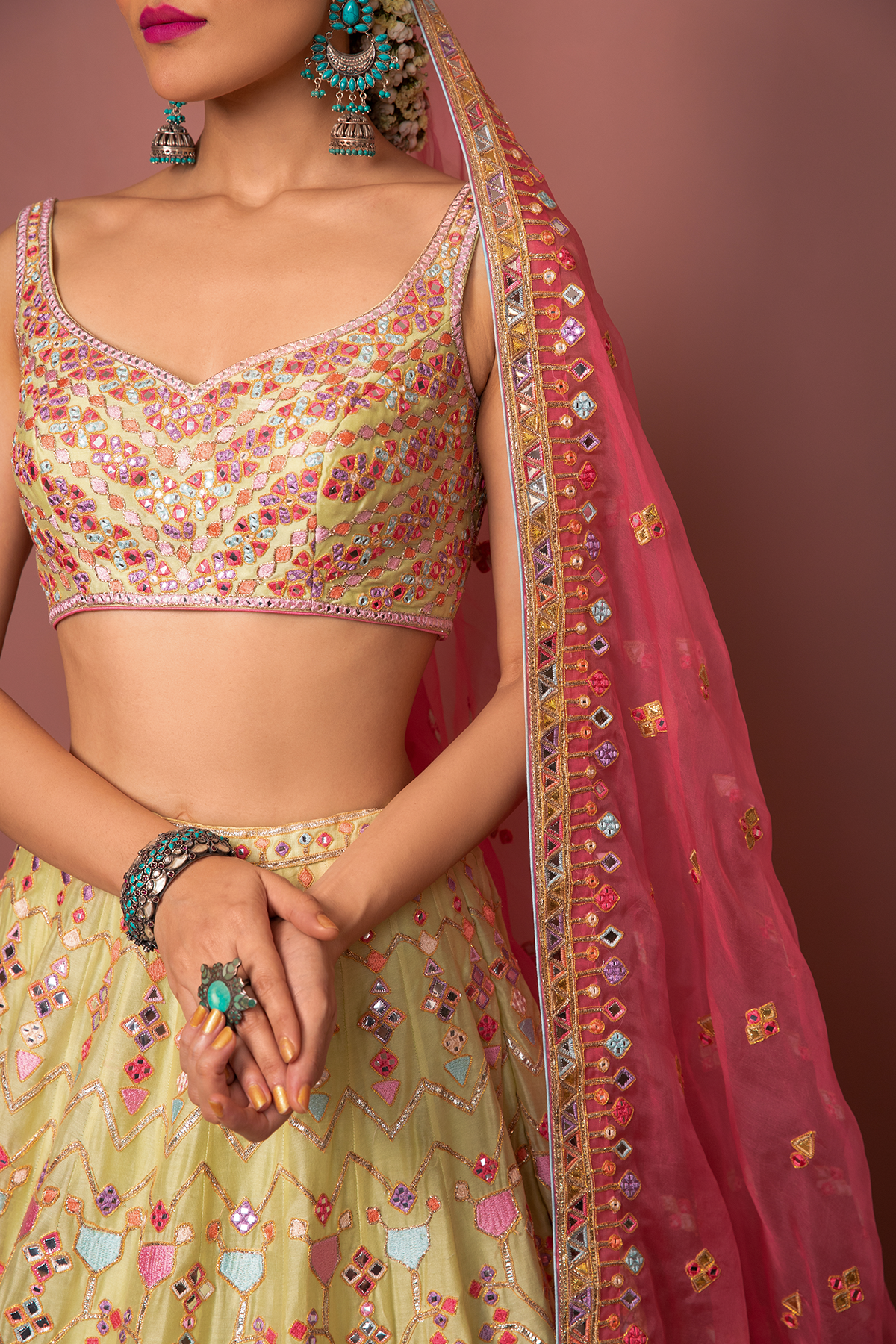 Green Lehenga Set