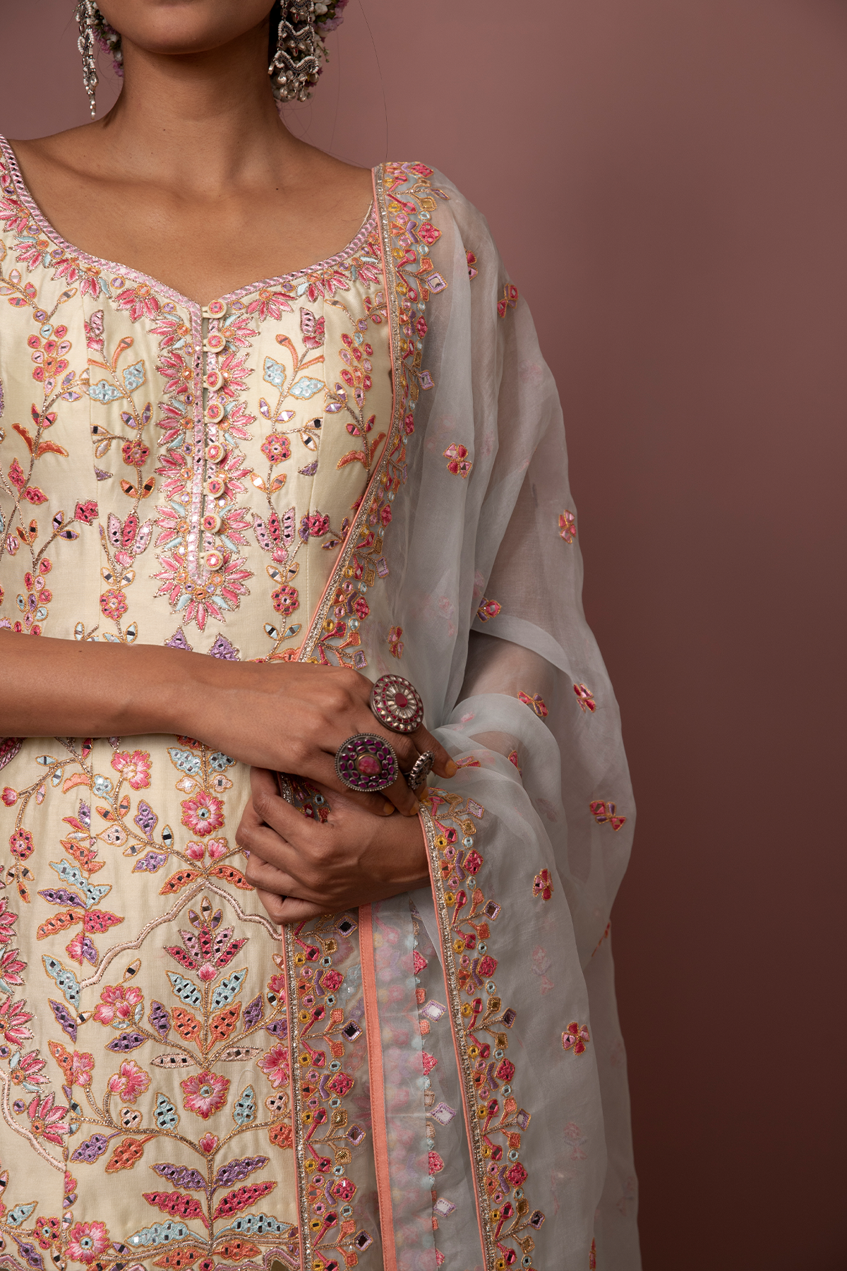 Lemon Yellow Gharara Set