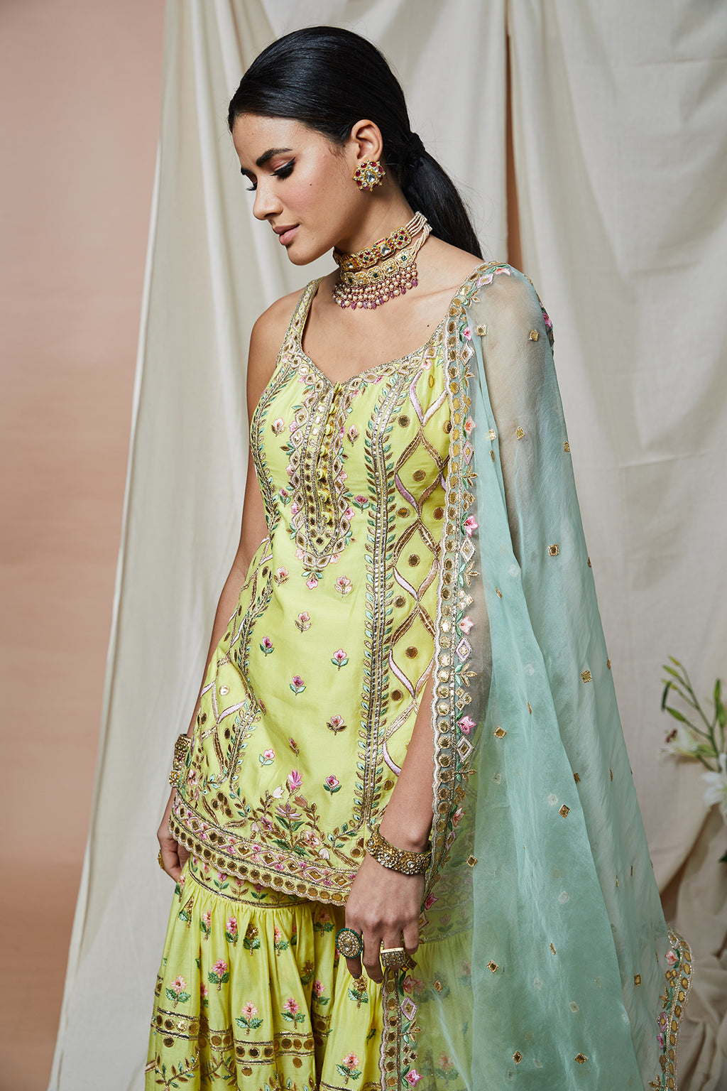 Sunshine Yellow Gharara