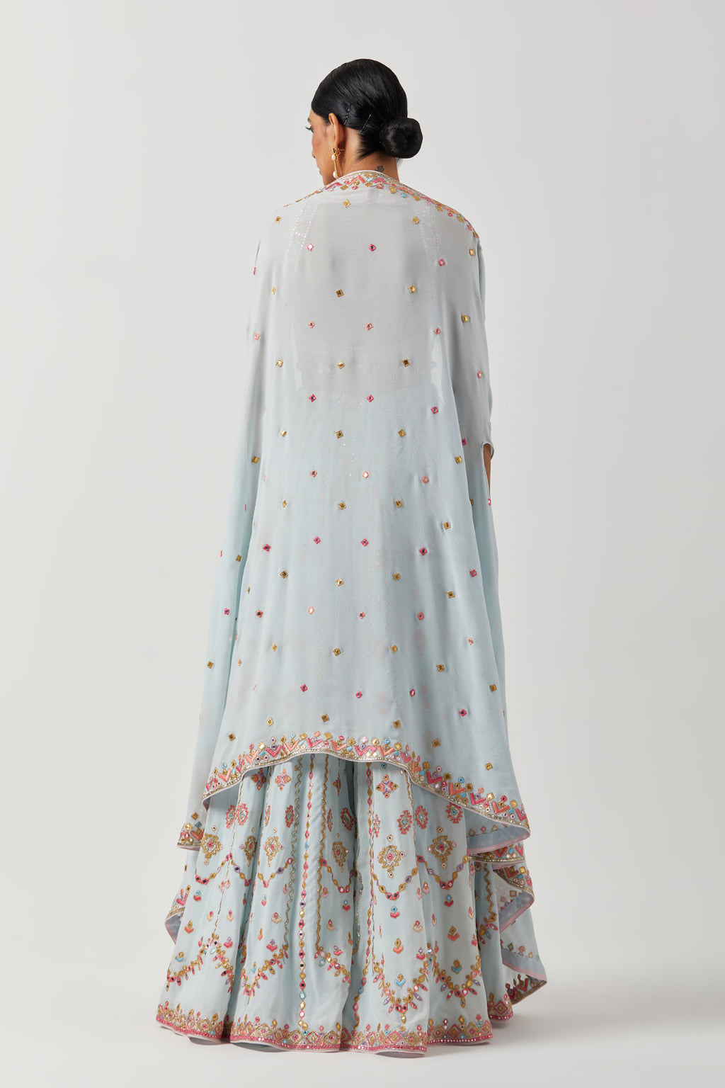 High Waist Sharara With Cape