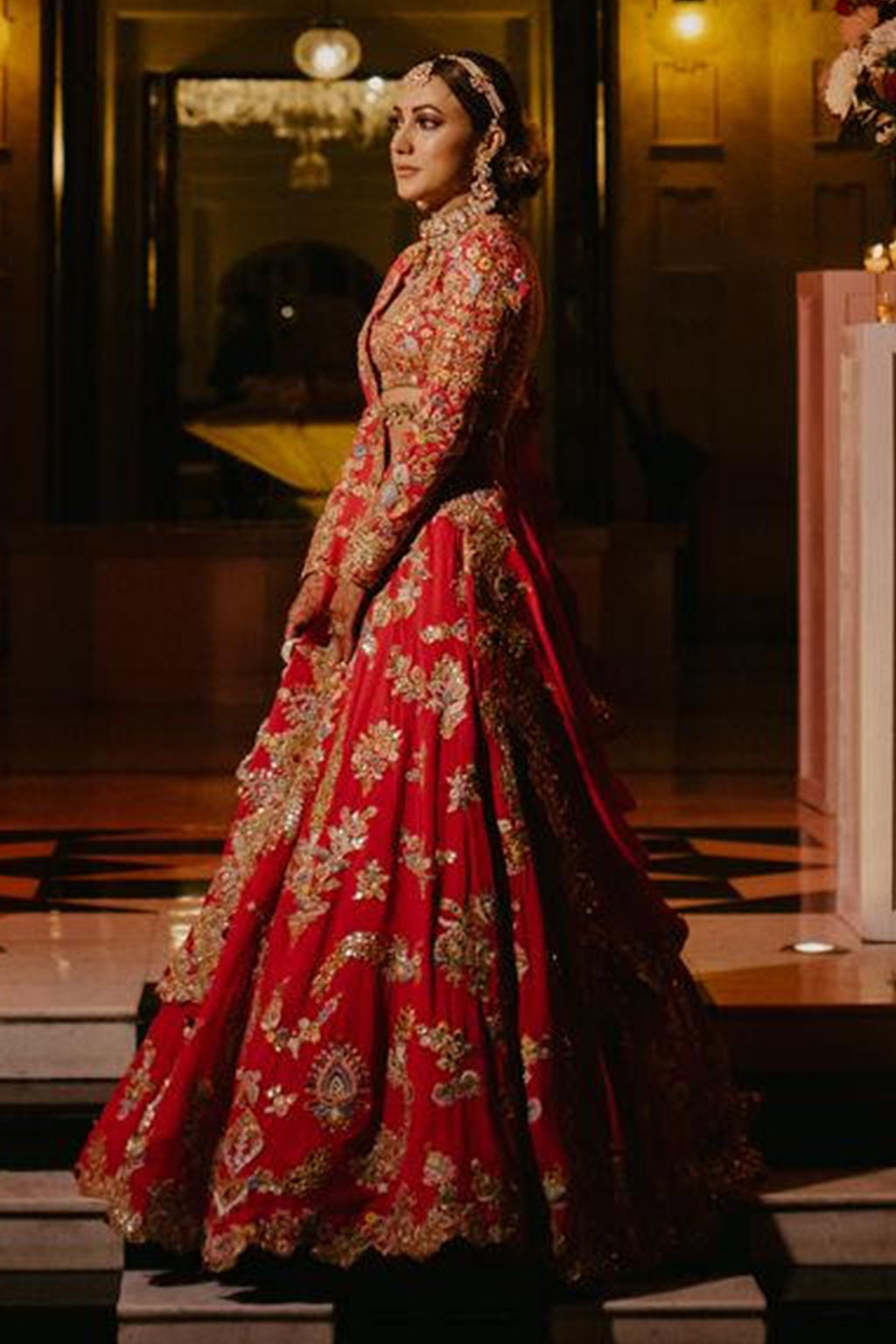 Seema Diwan In Pink Georgette Floral Lehenga