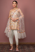 Mint Strappy Kurta With Unchi Salwar