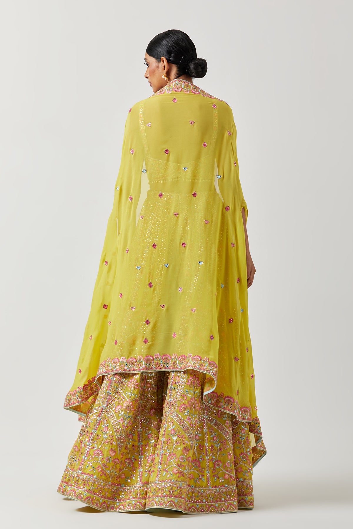 High Waist Sharara With Cape