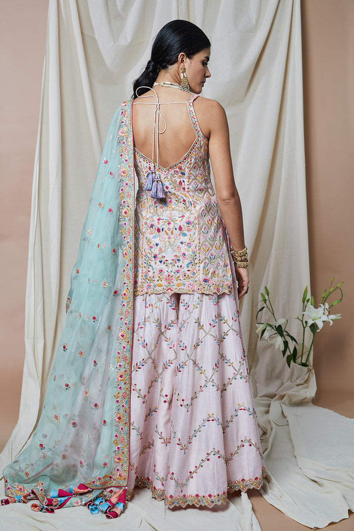 PINK CHANDERI SHARARA