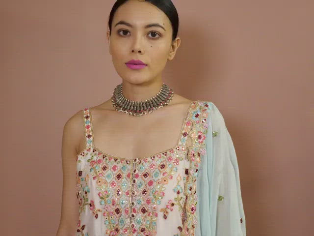 Pink Kurta With Dhoti Set
