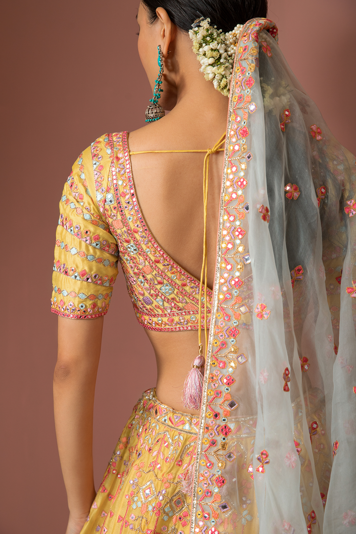 MANGO YELLOW LEHENGA SET