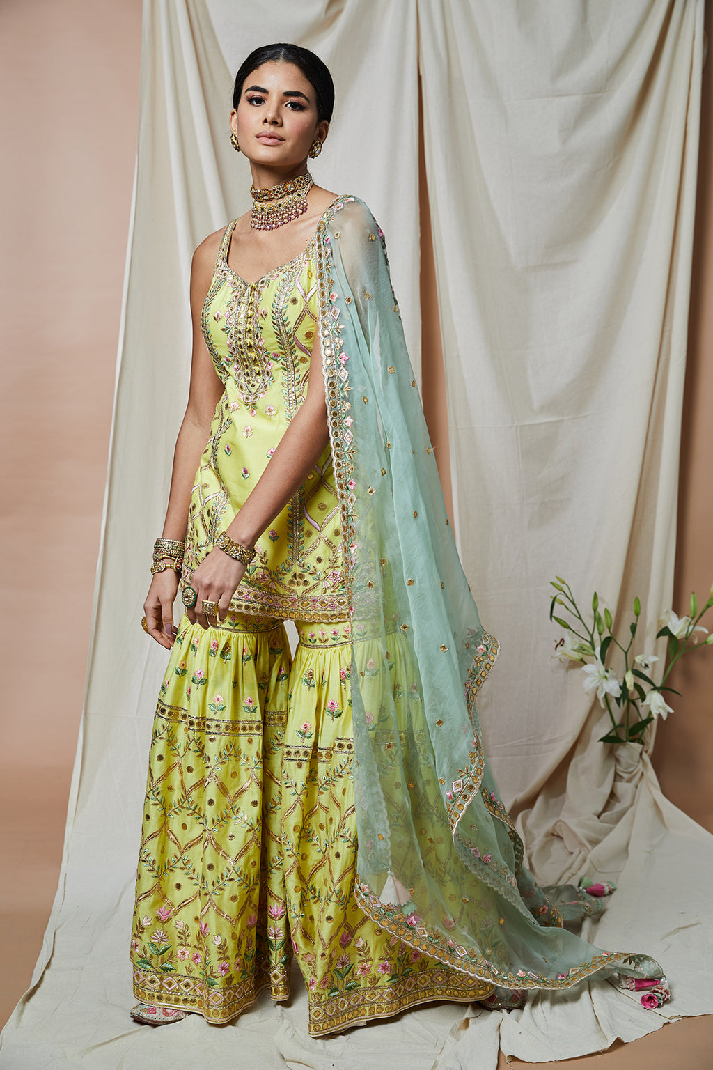 Sunshine Yellow Gharara