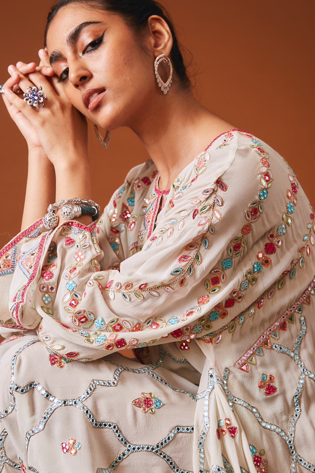 Ivory Cowl Kaftan