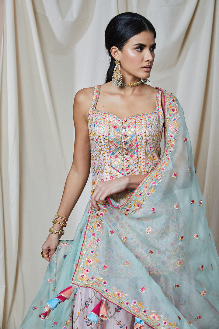 PINK CHANDERI SHARARA