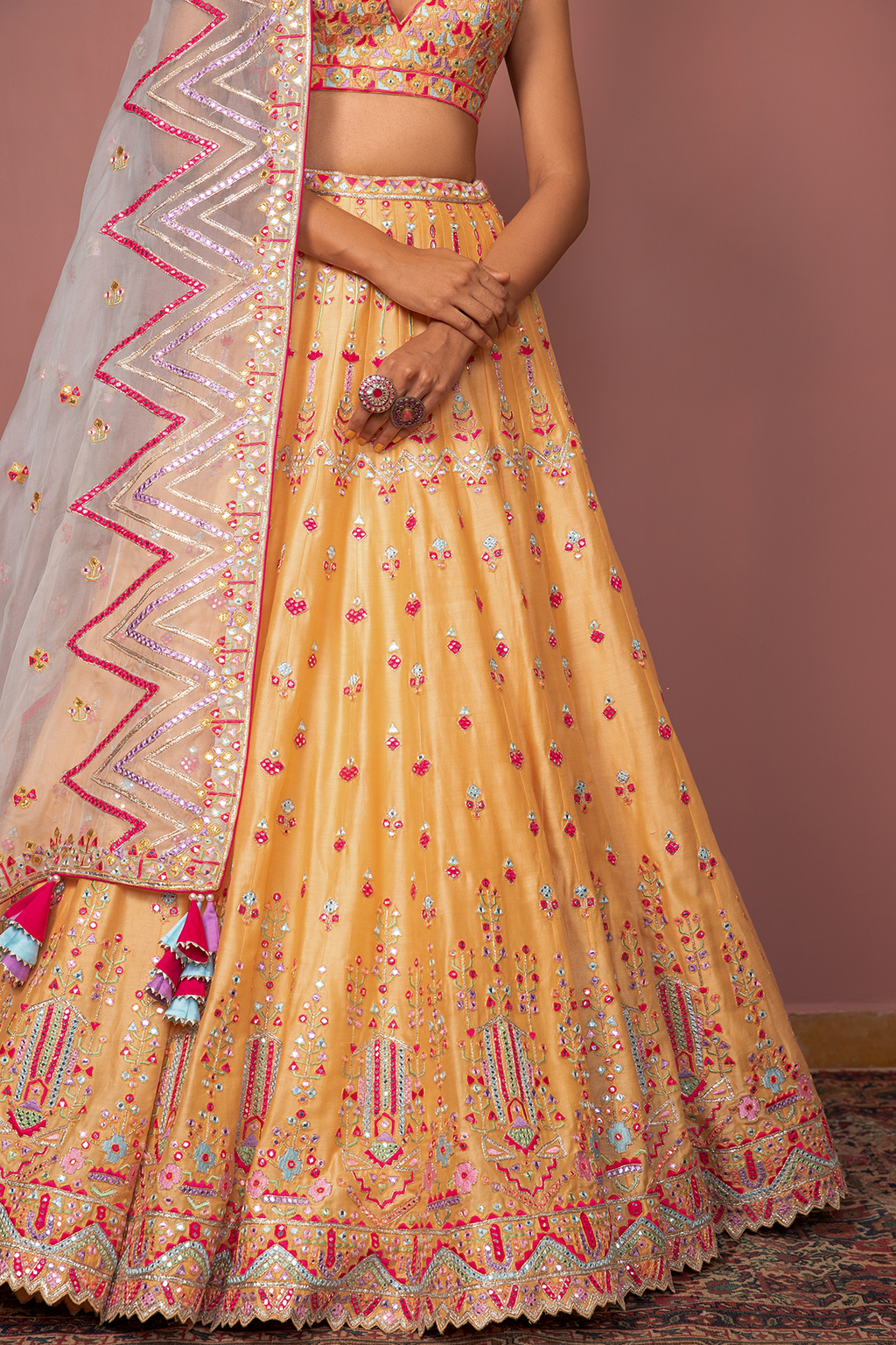 Orange Lehenga Set