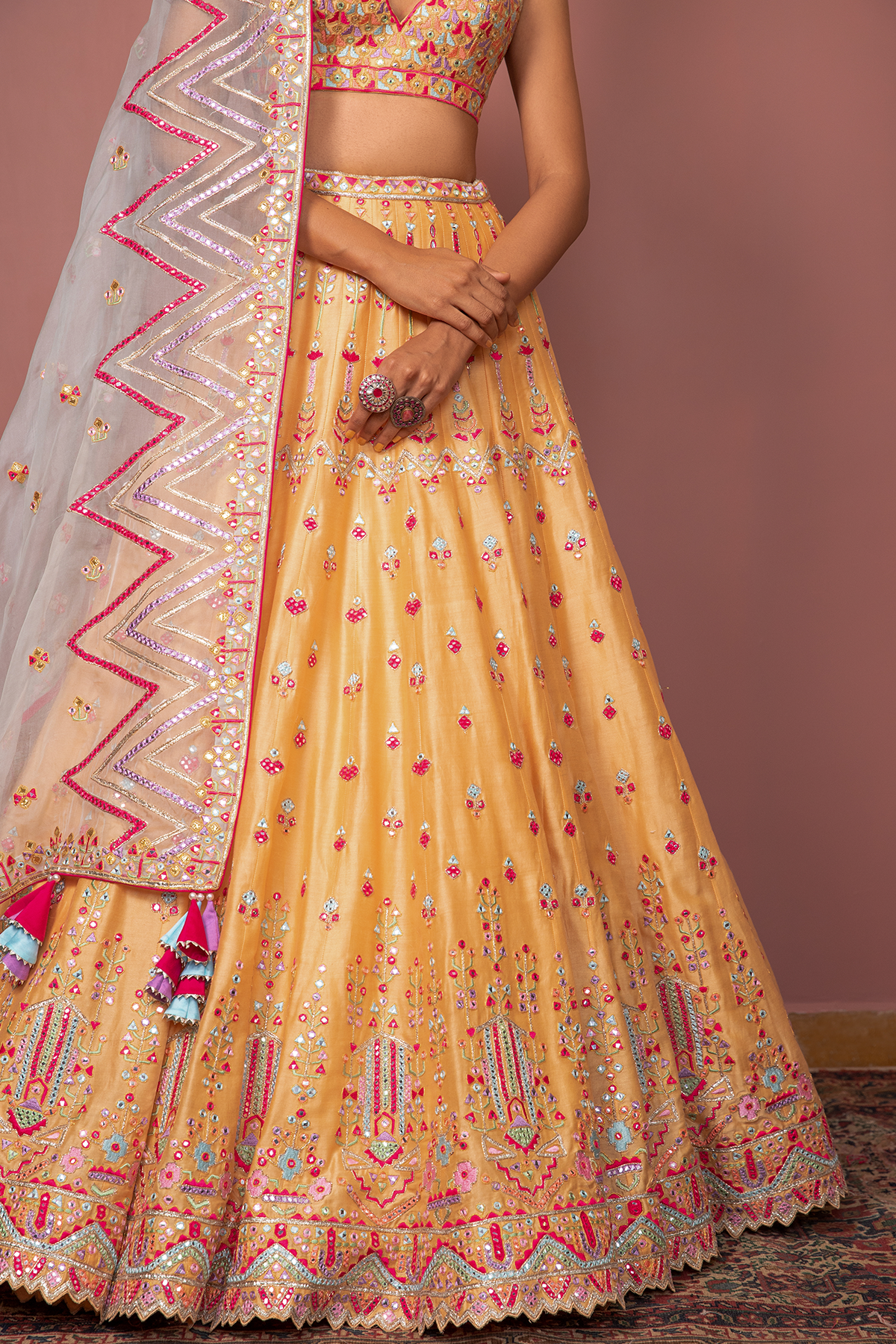 Orange Lehenga Set
