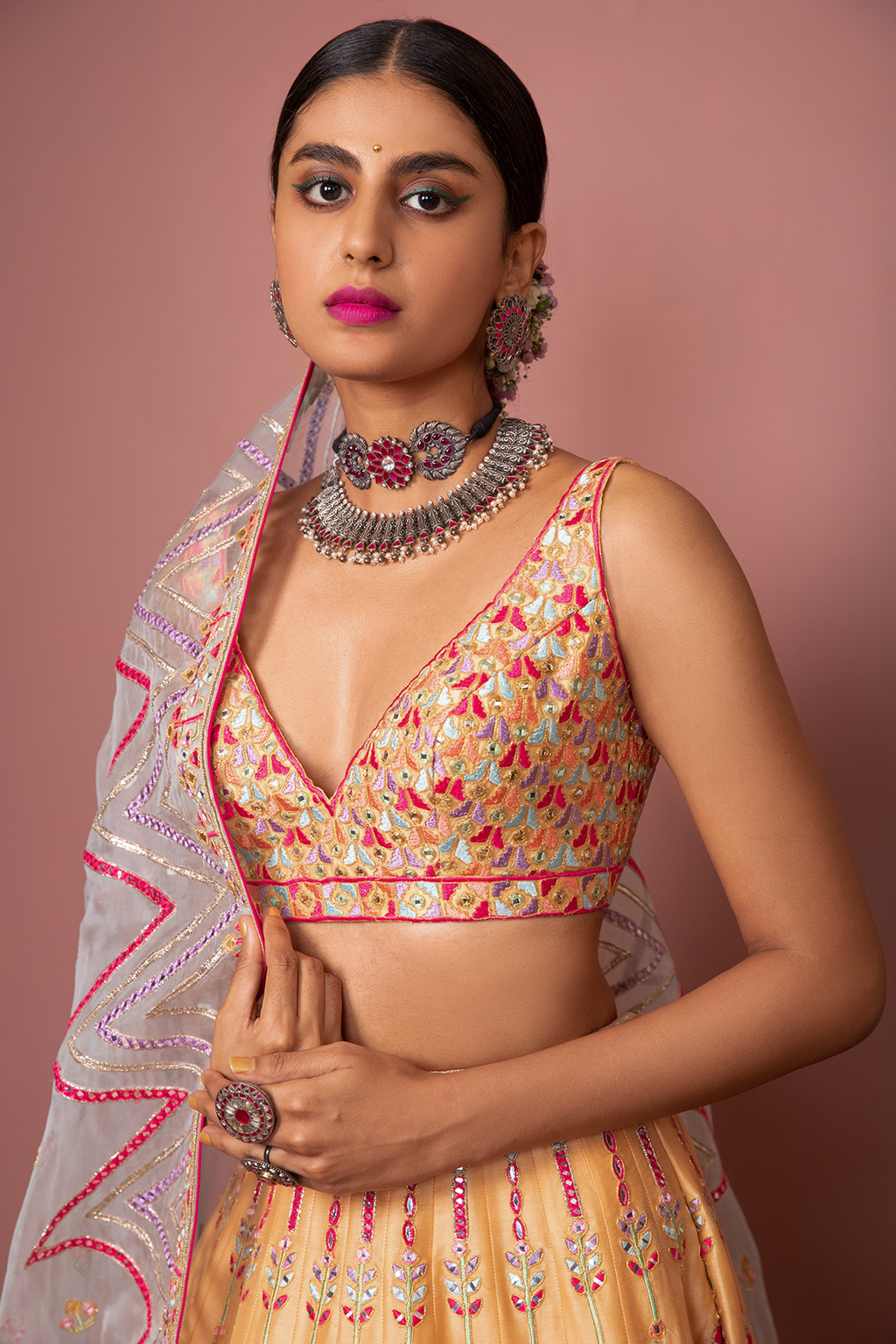 Orange Lehenga Set