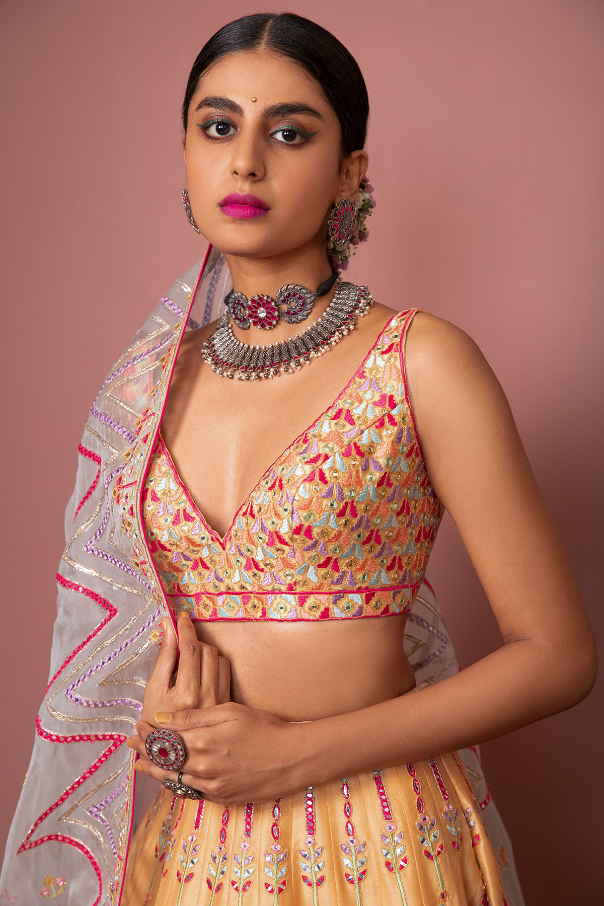 Orange Lehenga Set