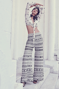 High Waist Pants With Tie Up Top