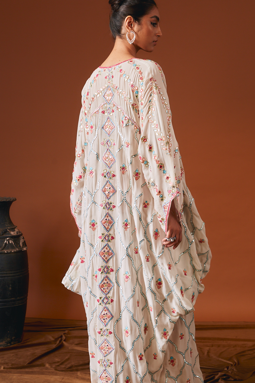 Ivory Cowl Kaftan