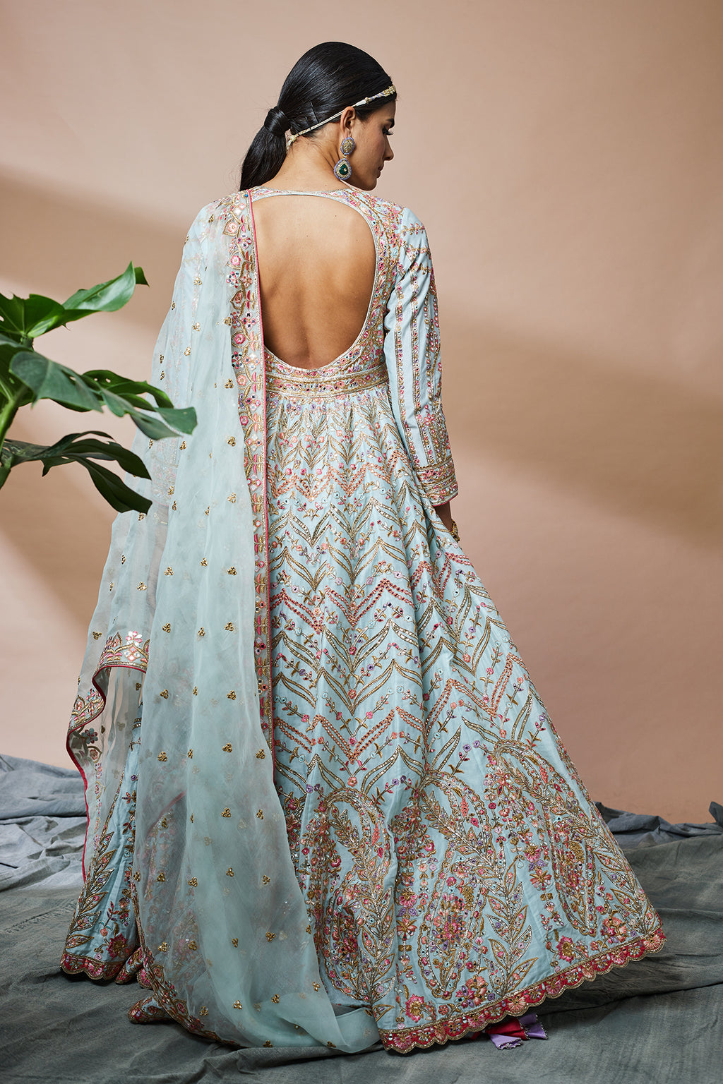 Blue Heavy Georgette Anarkali