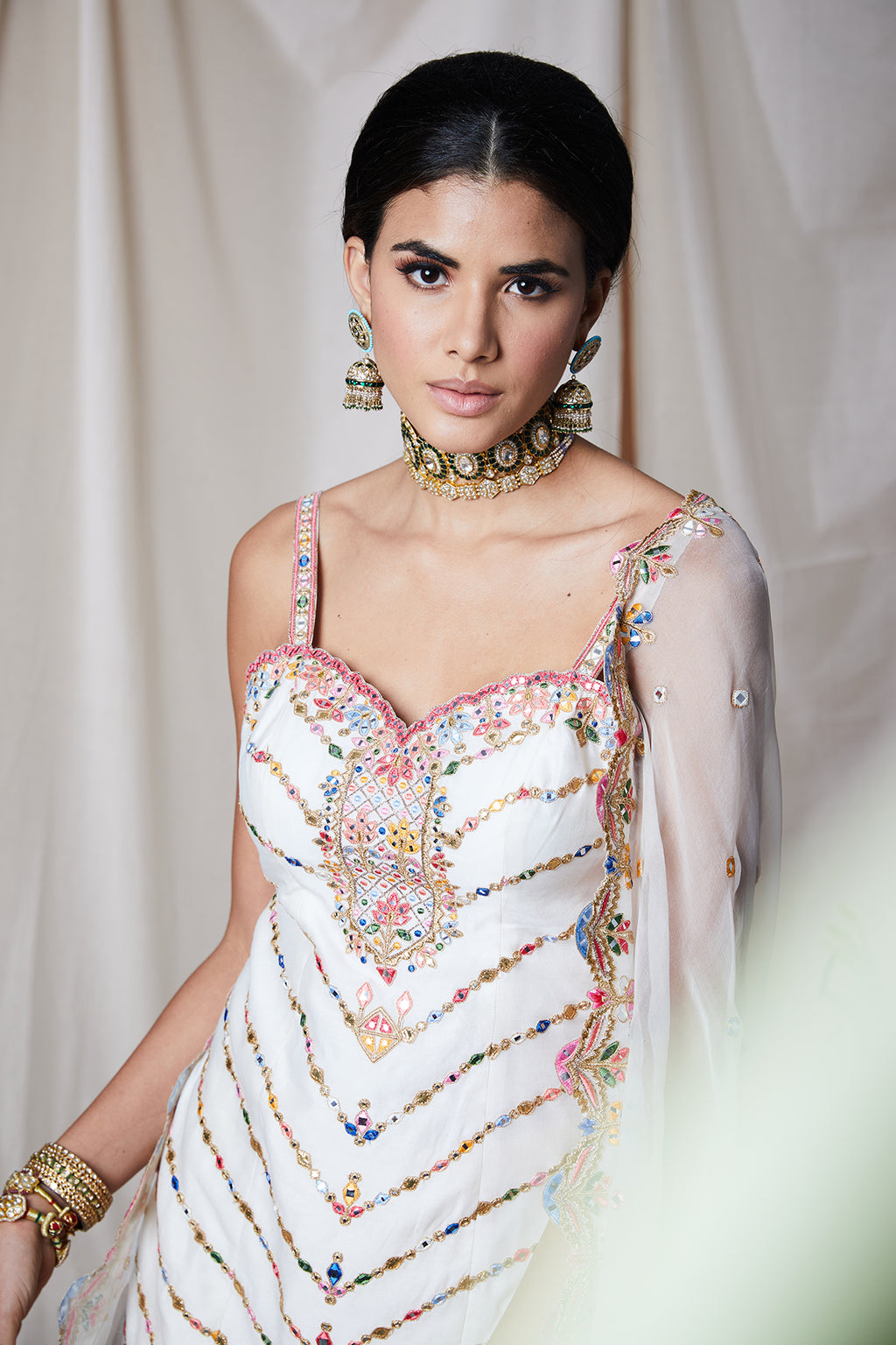 Ivory Strappy Gharara