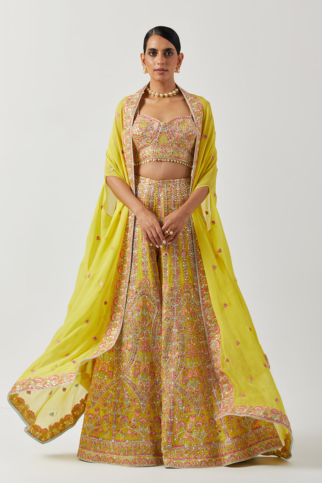 High Waist Sharara With Cape