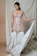 Ivory Organza Gharara
