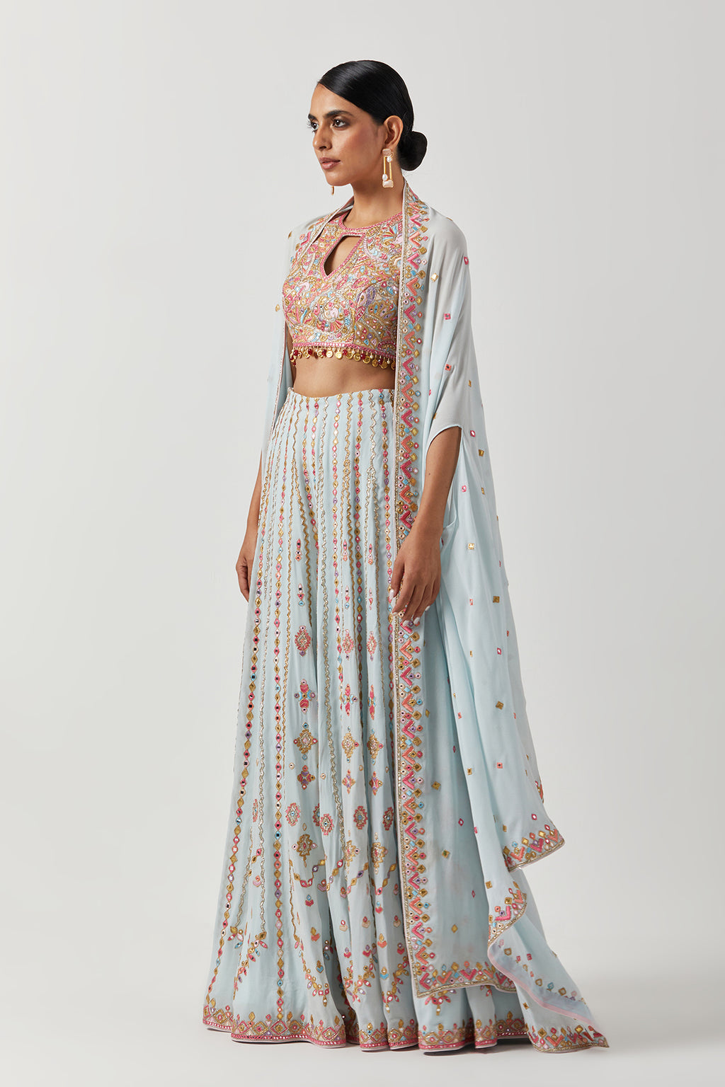High Waist Sharara With Cape