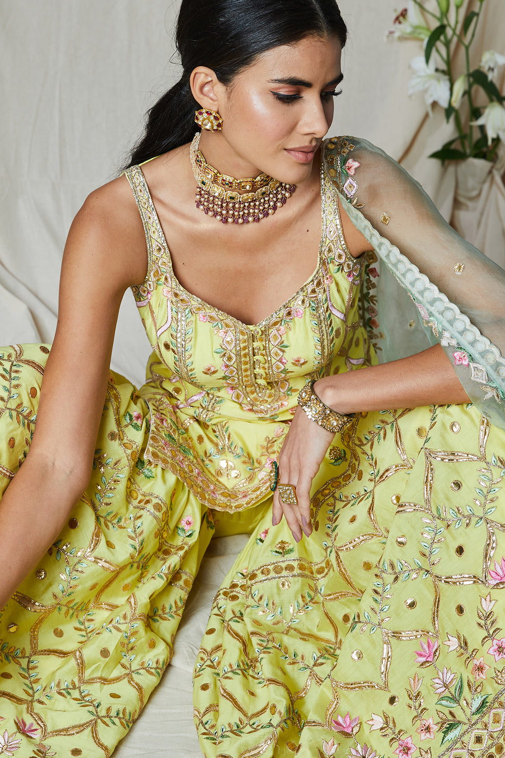Sunshine Yellow Gharara